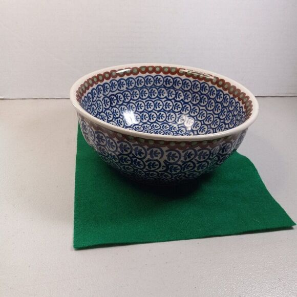 Polish Pottery W. Bolestawcu Olive Garden Handmade Bowl W Latune Cottagecore Co… - Picture 2 of 7